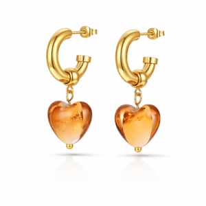 Amora Gold Heart Ohrringe